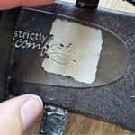 Strictly Comfort Black Leather Strappy Sandals Women 7.5 Low Wedge Shoes Comfort Photo 6