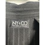 New York Company Women Small Black Striped Button Up Side Slit Dress Photo 3