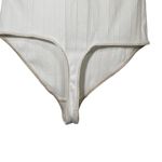 Free People  Bodysuit Ribbed Knit Square Neck Long‎ Sleeve Top Large Photo 8