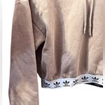 Adidas  Originals Trefoil Cropped Hoodie sweatshirt in a beige/tan color Photo 5