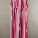 My Michelle  Large Girls Pastel Striped 50’s Retro Romper Overalls Wide Leg Photo 1