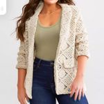 Miss Me medium Chic Cream Textured crocheted Women's Jacket Photo 2