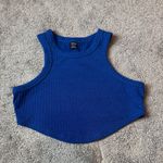 SheIn  Royal Blue Ribbed Knit Crop Top SIZE S Photo 0