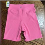 NWT EleVen Glamour Girl Ribbed High Waisted Crossover Biker Shorts Pink Size M Photo 2