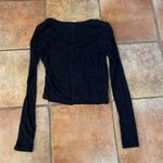 Stillwater snap front cut off scoop neck tee Black Photo 4