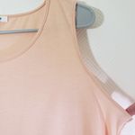Rose + Olive Women's Large Pink Solid Pleated Bottom Hem Sleeveless, Blouse Top Photo 2