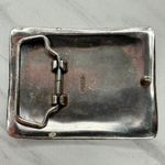 Vintage 1995 Western Rhinestone Belt Buckle Flower Scroll Silver ✨ Photo 1