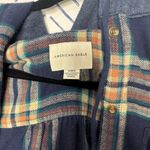 American Eagle  Blue flannel hoodie Size Medium Photo 3