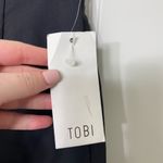 Tobi NEW  women’s black zip lace‎ decorated hem stretch miniskirt skirt small Photo 2