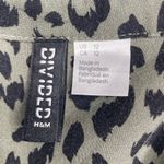 H&M Divided Khaki Green Leopard Print Button Up Tie Waist Mini Dress Sz 12 Photo 9