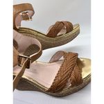 Vince Camuto  Brown & Gold open-toed Wedges Size 9 Photo 5