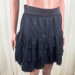 Cynthia Steffe Cynthia  Black Tiered Lace Polka Dot Skirt Size 6 Photo 7