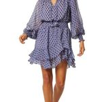 Anthropologie Misa Los Angeles Almaha Blouson Minidress Size S Majorelle Lapis Tile Photo 4