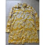 Fashion Magazine Magazine Top Womens XL Yellow White Floral Tunic Boho Artsy Art to Wear Beachy Photo 2