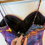 Alberto Makali Vibrant Purple and Red Maxi Dress vintage 1990s Colorful Dress Photo 10