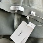 Vince NWT Satin Bias Green High Waisted Wide Leg Crinkle Texture Pants Large Photo 6