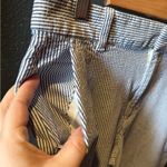 Gap Women’s Blue and White Striped Slim Ankle Work Pants Size 4 Photo 1