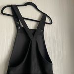 Forever 21  Black Faux Suede Overall Mini Dress Size Medium Photo 7