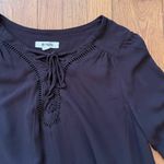 BB Dakota Black Lace-Up Bell Sleeve Swing Dress Sz Mπ Photo 5