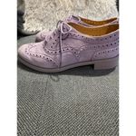 The Office of Angela Scott Mr. Doubt Lilac Leather Women's Cutout Brogue Oxford Purple Size 7.5 Photo 4