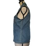 Vtg County Seat Denim Womens Vest Sz S Y2K Moon Stars Boho Western Cottagecore Blue Photo 3
