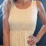 Solitaire Bohemian Cream Lace Knit Maxi Dress size M Photo 4