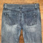 White House | Black Market New Blanc Women's Belted Wide Leg Blue Jeans Photo 10