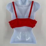 Billabong Solid Cherry Red Scoop Neck Wide Strap Swim Bikini Top Bathing Suit Swimwear Photo 3