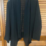 Eileen Fisher  Black 100% Sheer Silk Kimono Top Size Medium Photo 0