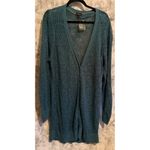 Torrid  3 Teal Open Stitch Button Front Long Sleeve Cardigan Sweater 3x 22 24NWT‎ Photo 2