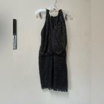 Laundry by Shelli Segal Black Crochet Halter Cocktail Mini Dress 2 Photo 2