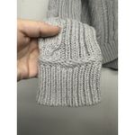 Aeropostale Aéropostale Women’s Light Gray Cable Knit Sweater Size L Cozy Pullover Photo 2