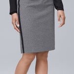 White House | Black Market White House Black Market Black & White Geo Pencil Skirt Contemporary Size 00 Photo 0