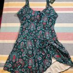 NWT, Eomenie Green Paisley Swim Dress Swimsuit Size Large Photo 0