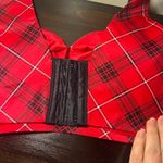 Catherines New Catherine’s red plaid unlined wire free back smoother bra 46C Photo 4