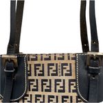 Fendi Navy Zucca Tote - piping wear Photo 6