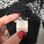 Eyeshadow Black and White Striped Eyelash Popcorn Crewneck Crop Sweater Size S Photo 8