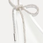 ZARA dress maxi satin rhinstone bow wedding slip on evening party coctail Photo 12