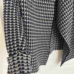 A. IDA Italy Waterfall Sweater Cape Size Small Navy Grey Wool Blend Blue Photo 8