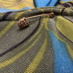 Kathy Ireland  green roses flowers and blue blouse with‎ pin Photo 2