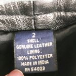 Gap Vintage Y2K 2000s Boot Cut Genuine Leather Black Pants Bikercore Size 2 Photo 6