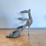 Leon Max Safe Genuine Snakeskin Upper and‎ Leather Lining and Sole Pumps size 7M Gray Photo 2