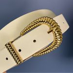 EXPRESS Cream and Gold Women's Belt Size XL Photo 3