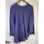 Free People We The  Trapeze Top Blue Oversized Small‎ Relaxed Beachy Boho Swing Photo 3