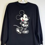 Disney  Mickey Mouse Halloween Skeleton X-Ray Long Sleeve Tee Shirt Black Large Photo 3