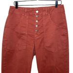 Veronica Beard Women’s Arya Straight Leg High Rise Pants Terracotta Size 30/10 Photo 3