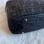 Fendi Zucchino Tote Handbag Canvas Leather Black Italy Authentic 0022-29900 Photo 10