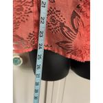 Notations  Petite Coral 3/4 Wide Sleeve Button‎ Up Floral Sheer Blouse Size PL Photo 2