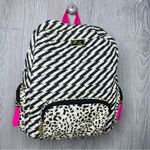 Betsey Johnson Rare  black and white baby diaper bag backpack purse baby bag Photo 11