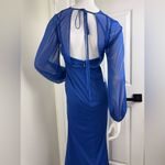 Azazie  CHARISSA Royal Blue Sheath Long Sleeve Chiffon Dress. #358 Photo 7
